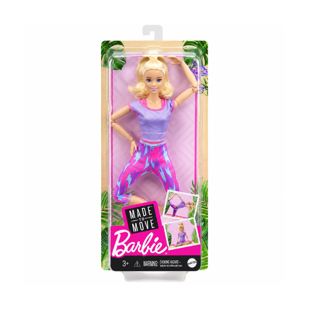 Barbie Made to Move Doll in Stylish Outfit – Poseable Fashion Doll