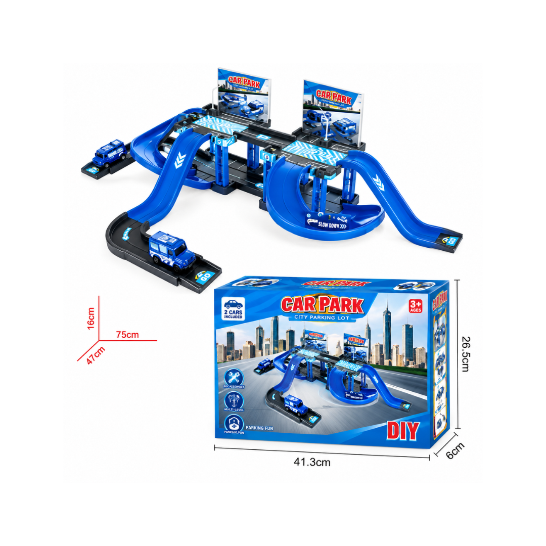 Rainbow Toys 37pcs Orbital Parking Police Rescue Track Set