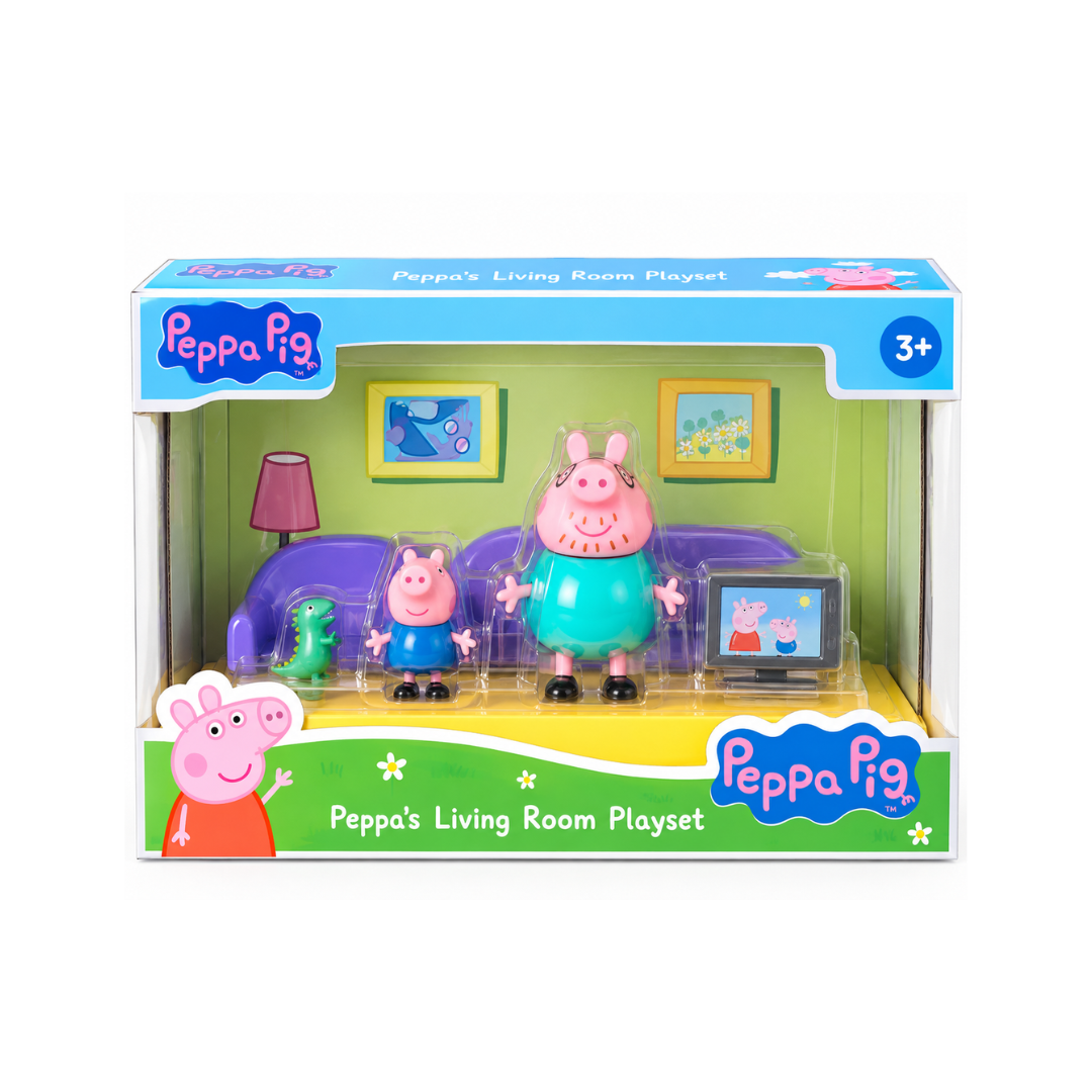 Hasbro Peppa Pig Living Room Scene Pack with Figures