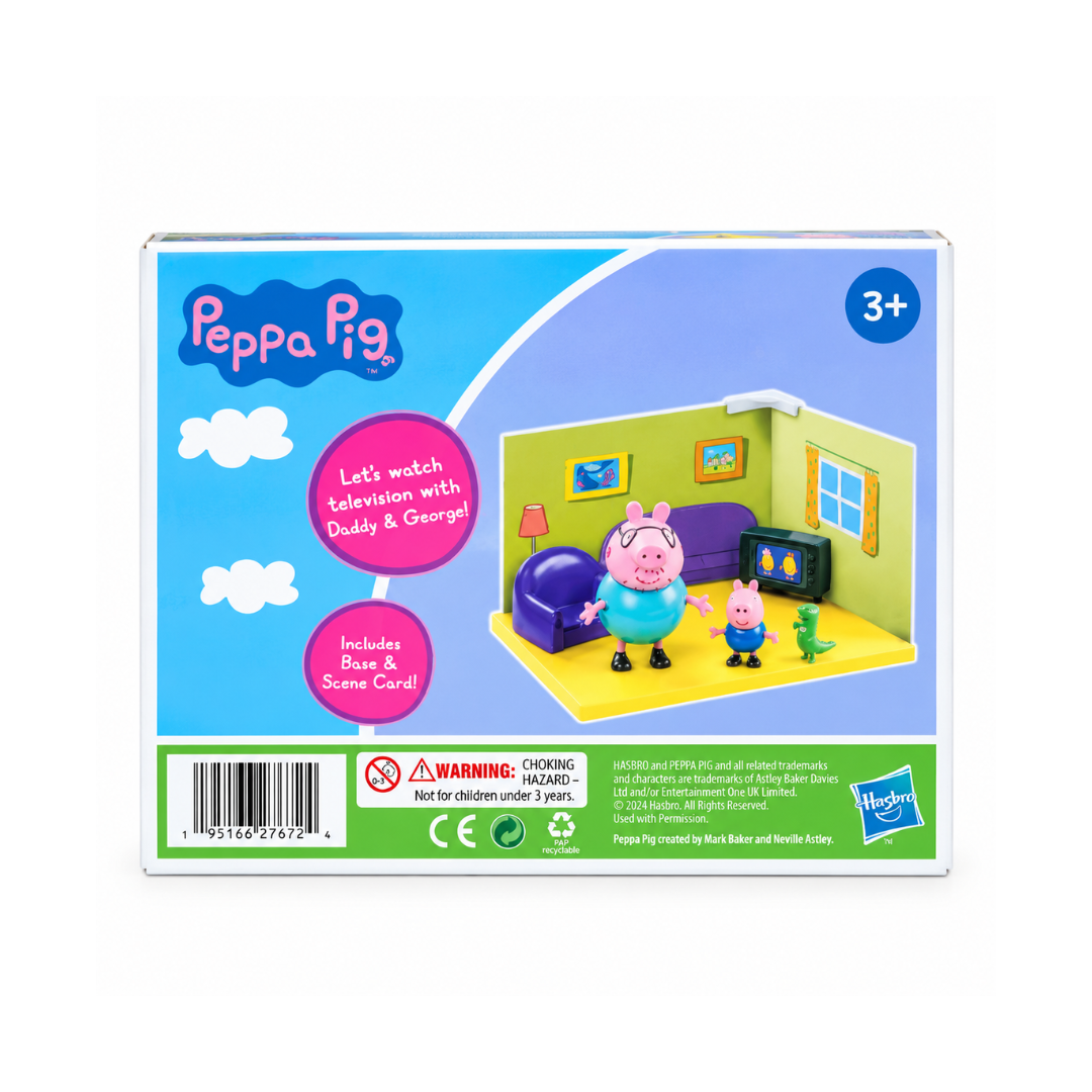 Hasbro Peppa Pig Living Room Scene Pack with Figures