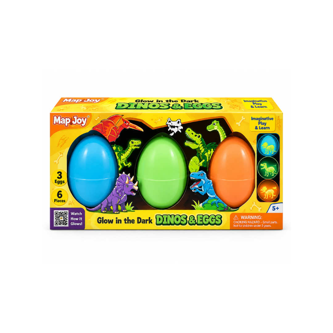 Imagimake Mapology Glow In The Dark Dinos & Egg - Set Of 3 Eggs
