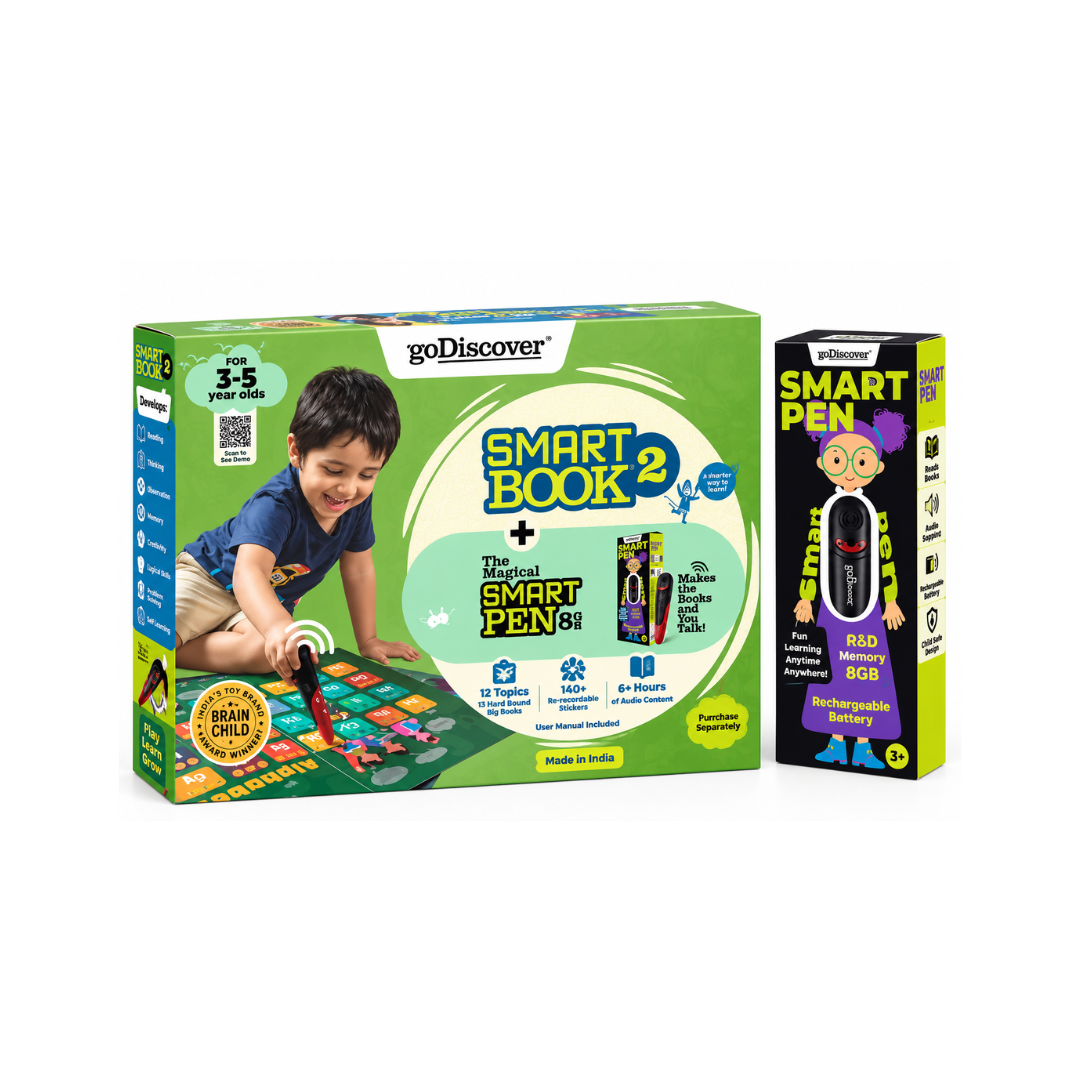 GoDiscover Smart Book 2 with Talking Smart Pen Interactive Learning include Pen