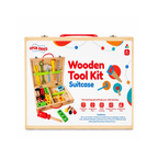 Open Ended Wooden Tool Kit Suitcase for Kids – Pretend Play Construction & Learning Set | 3+ Years