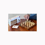 ChessBazaar Travel Series Folding Magnetic Lacquer Chess Set in Sheesham & Maple Wood - 10 Inch Portable Board