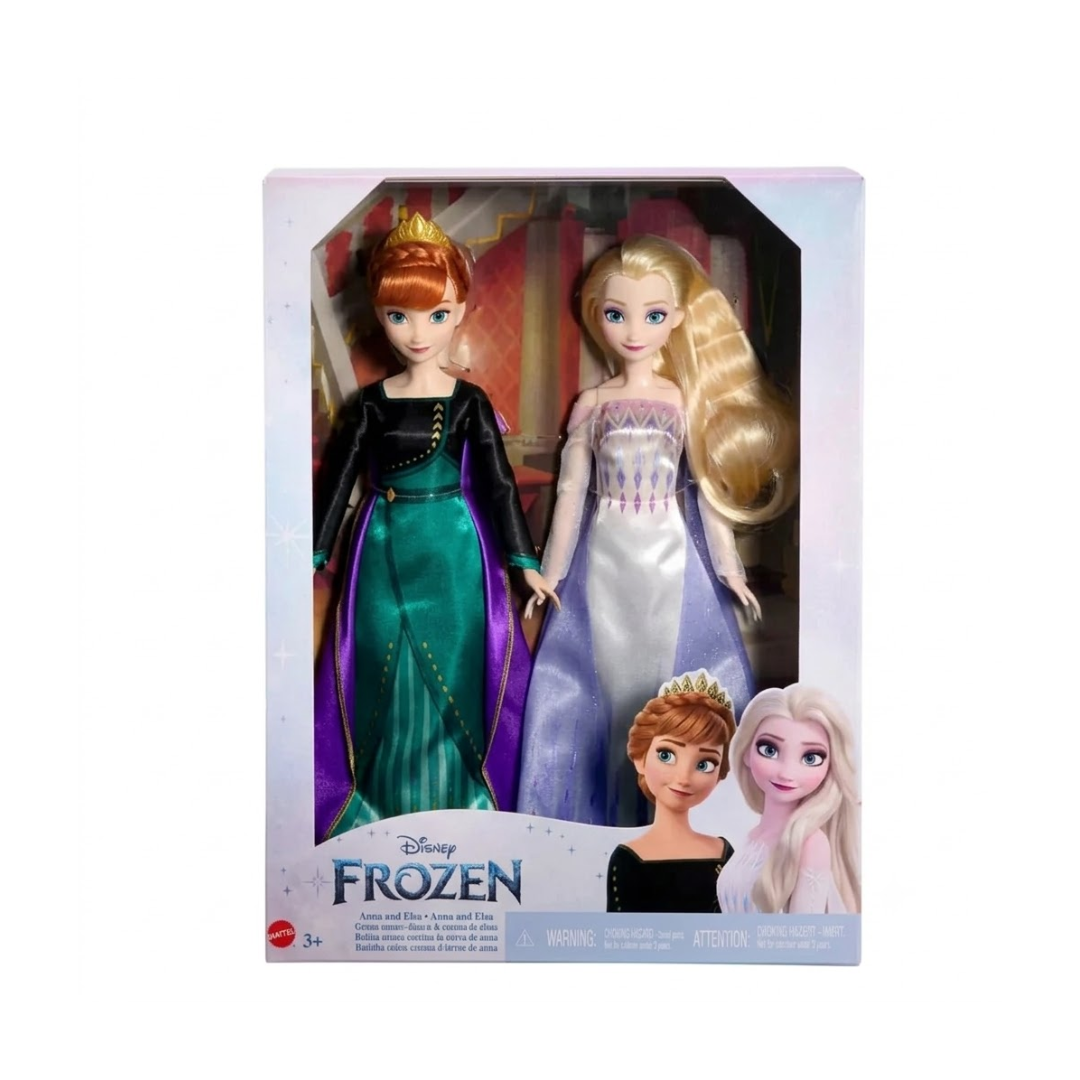 Mattel Disney Frozen Anna And Elsa Queen Fashion Dolls