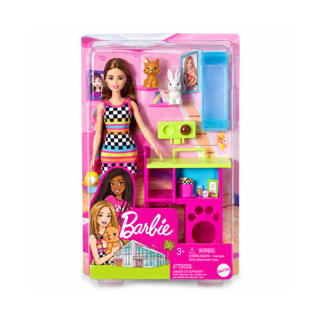 Mattel Barbie Doll & Pet Playset HGM62