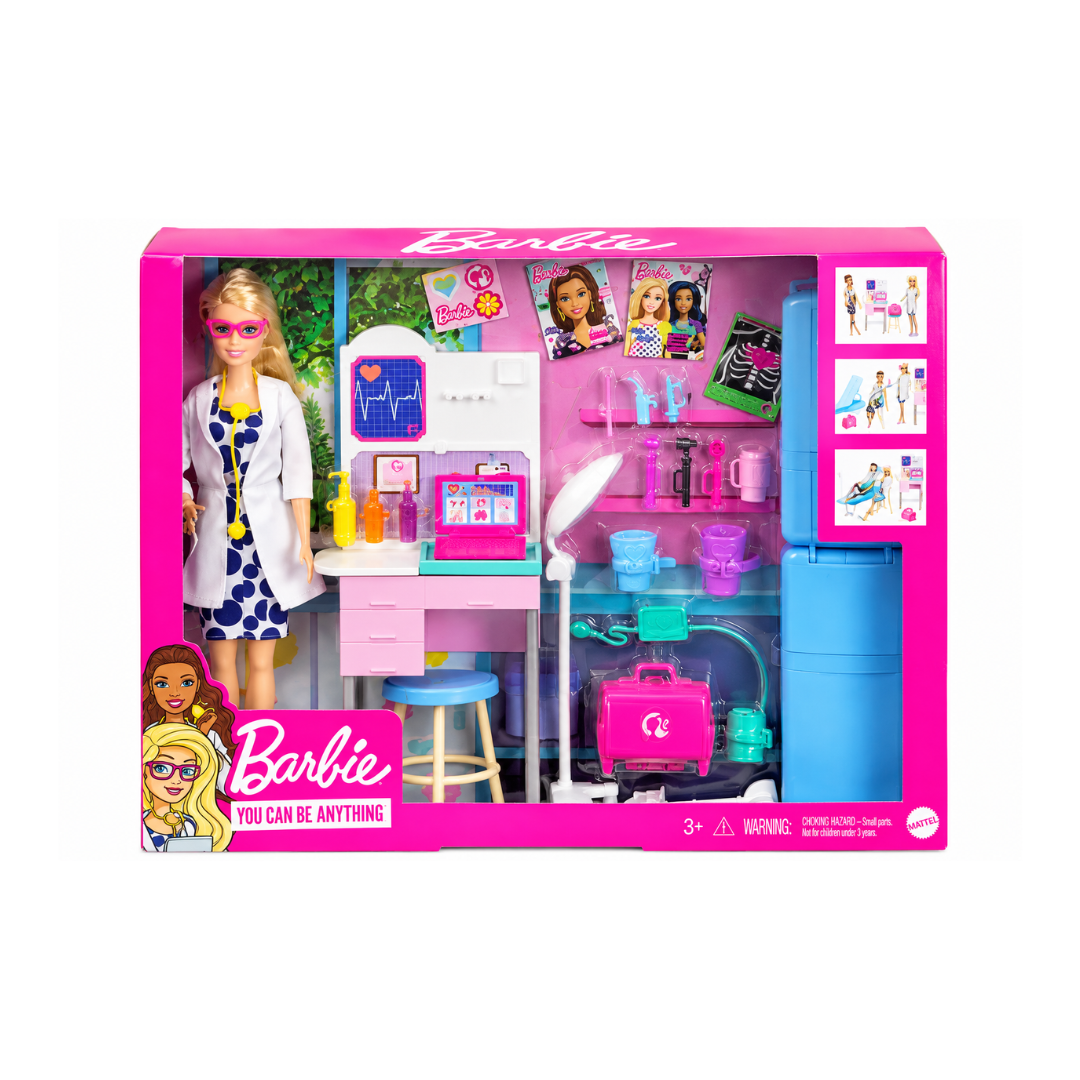 Mattel Barbie Medical Doctor Doll with Doctor Accessories Playset for Kids Ages 3+