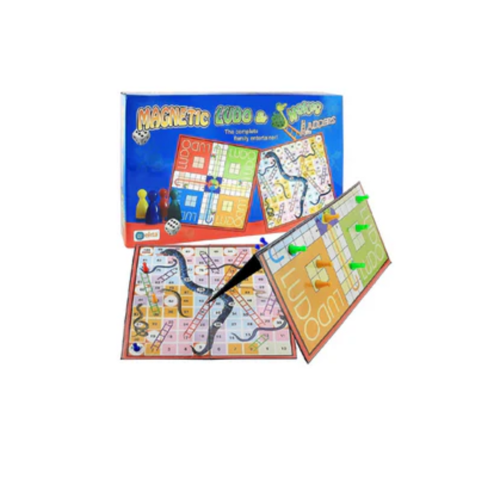Ekta Magnetic Ludo Snakes N Ladders Board Game