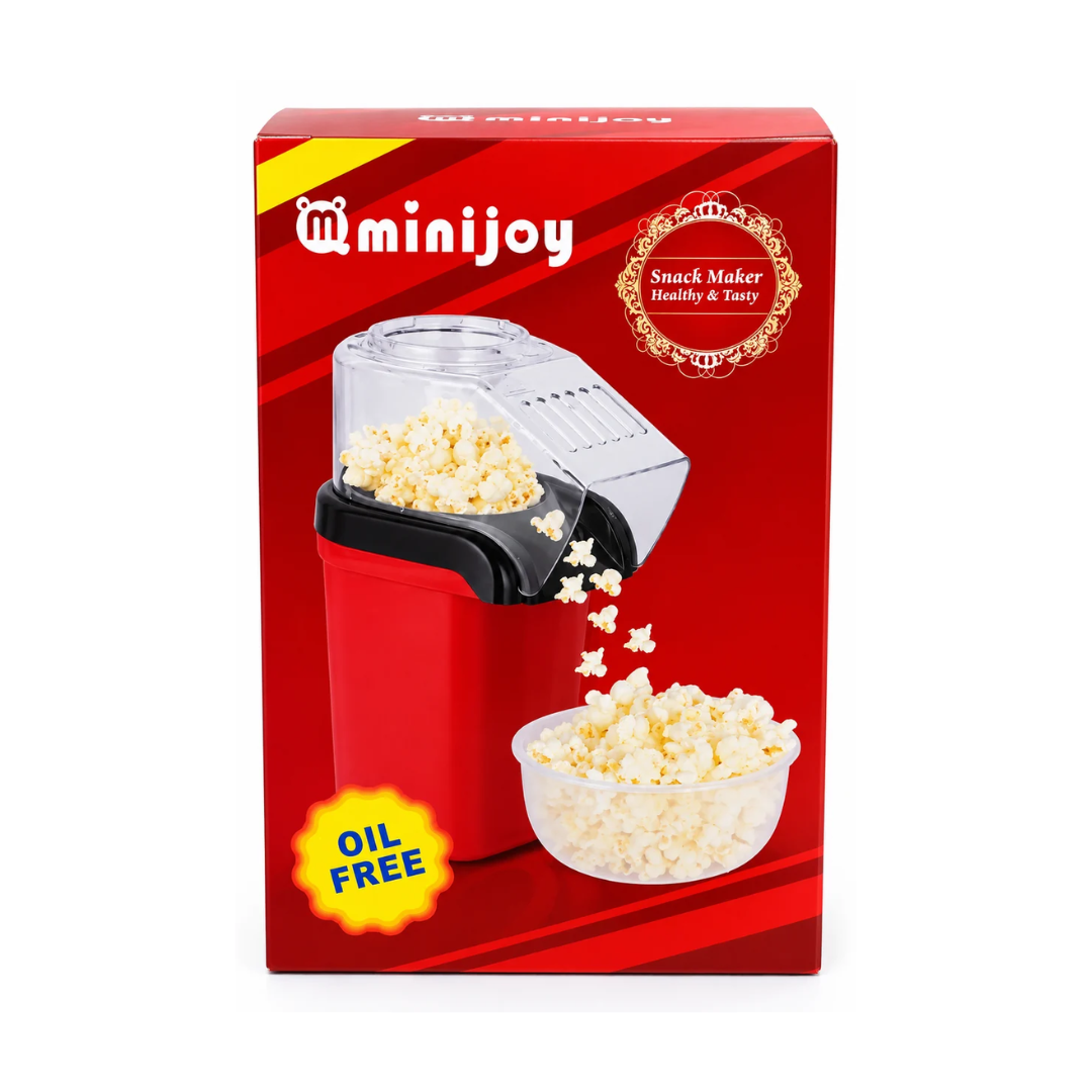 Minijoy Oil-Free Snack Maker – Hot Air Popcorn Maker Machine