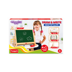 Funskool Giggles Draw N Write Desktop Slate, 4 in 1 Double Sided Board