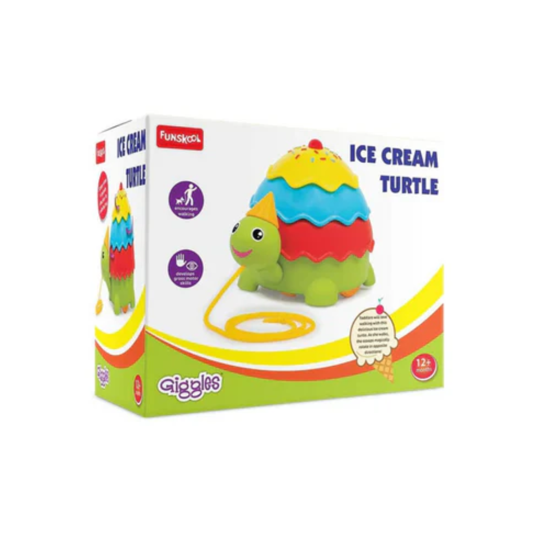 Funskool Giggles Ice Cream Turtle Early Learner Toys For Kids Age 12M+