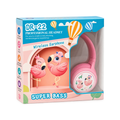 DR-22 Wireless Kids Headphones with Super Bass – Flamingo Design
