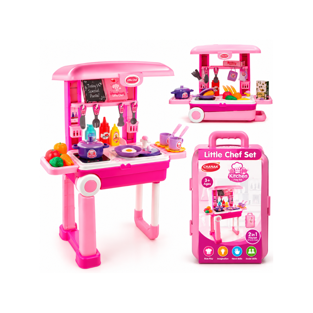 Chanak Kitchen Set Trolley -Kitchen Suitcase Set On Wheels