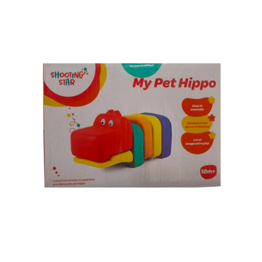 Shooting Star My Pet Hippo Plastic Toy For Kidstoddlers Toys Multicolor 1Y+