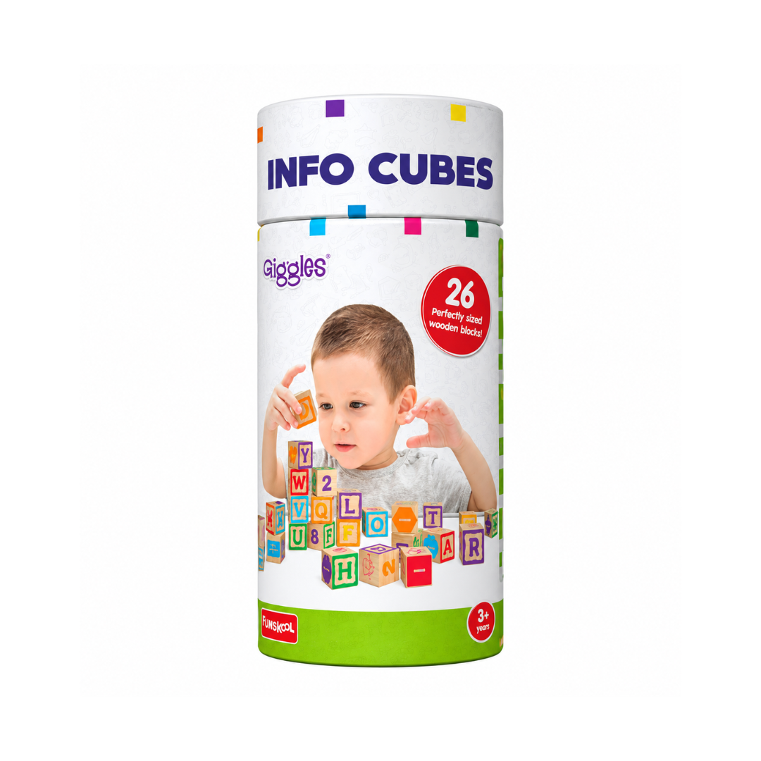 Funskool Giggles Info Cubes - Mind Building Developmental Learning Toy