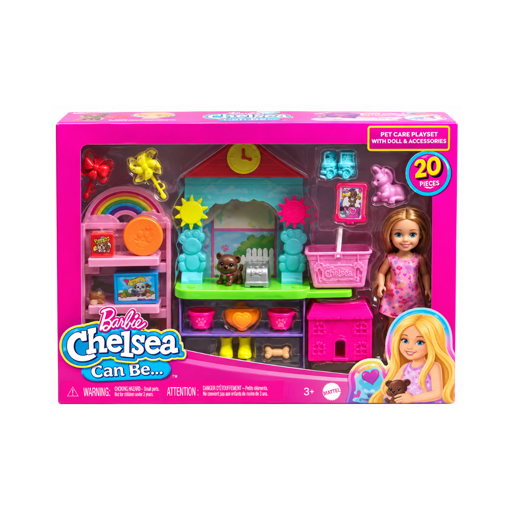 Mattel Barbie Chelsea Can Beâ€¦ Toy Store Playset With Small Blonde Doll, Shop Furniture & 15 Accessories