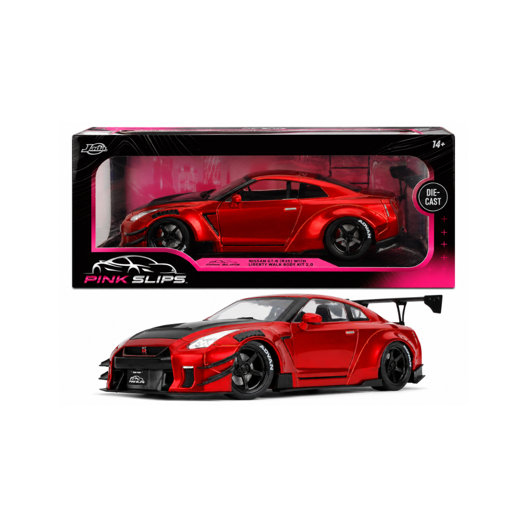 Pink Slips Nissan GT-R (R35) Liberty Walk, 1:18 Scale Vehicle (Wave 5)