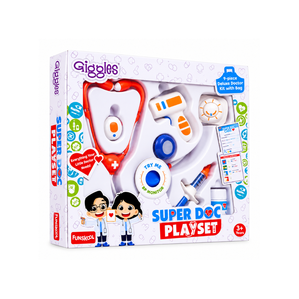 Funskool Giggles Super Doctor Playset Kids Pretend Role Play Toys for 3+