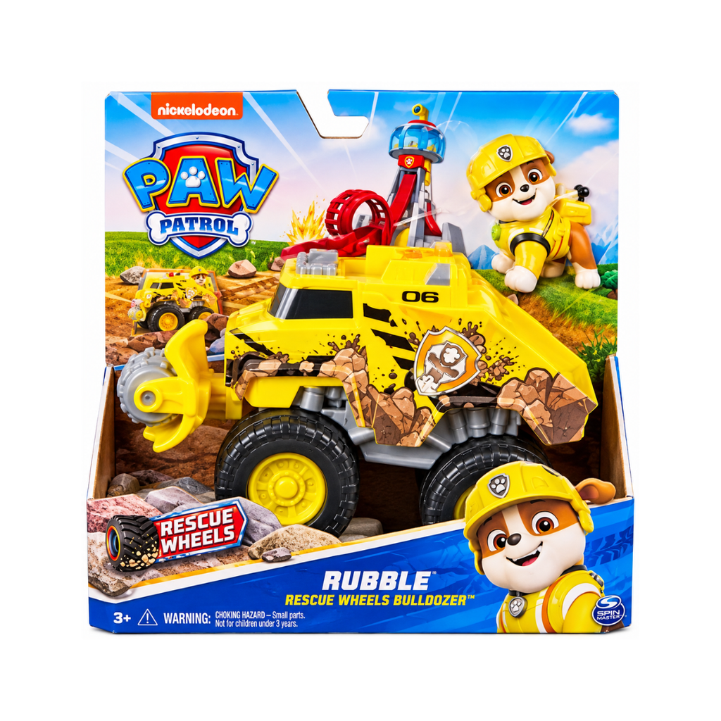 Winmagic Paw Patrol Rubble Rescue Wheels - Collectable Action Car Figure