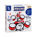 Tak Tak Toys Dynamo Electronic Drum Set with Keyboard, Microphone & Cymbals – 3Y+