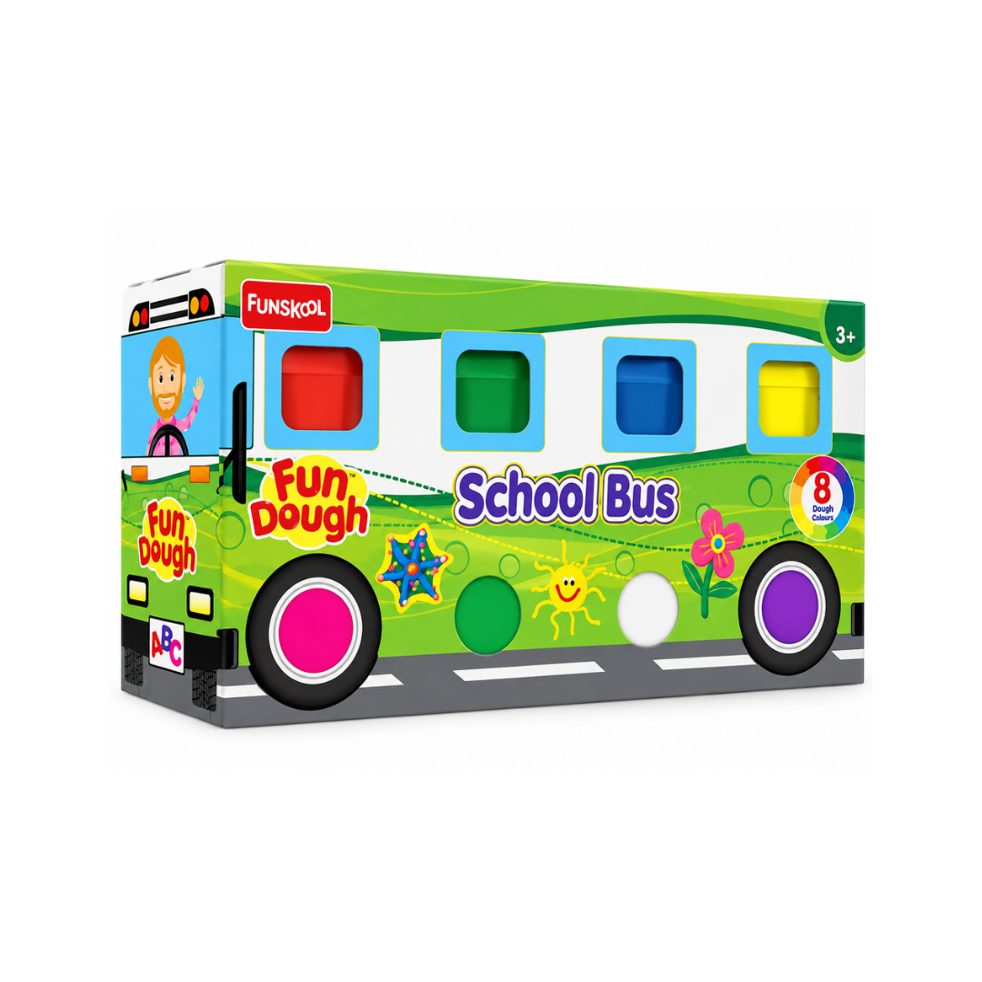 Fundough - School Bus ,Shaping And Sculpting