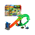 Hot Wheels Monster Trucks Sharks vs Dinos Dragon Destruction Track Set
