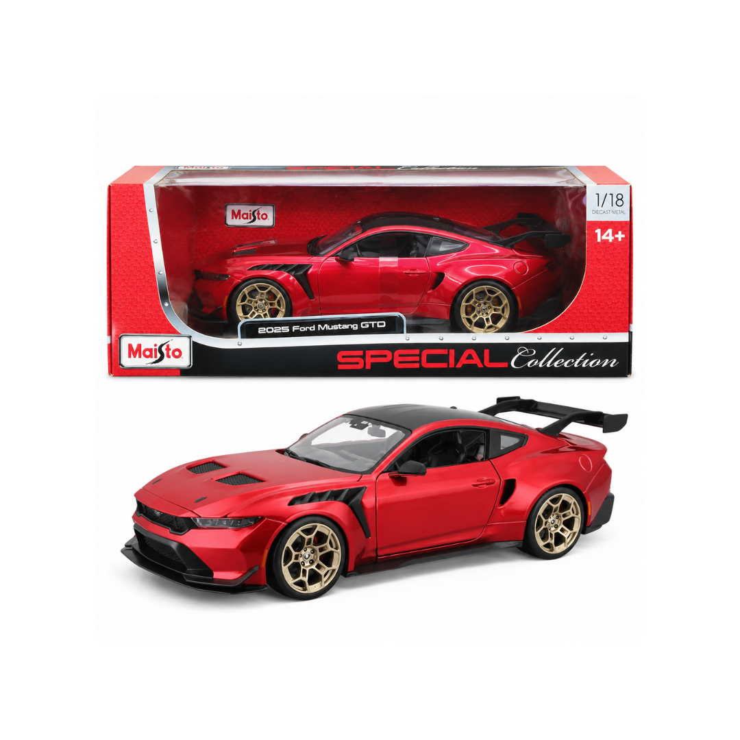 Maisto 2025 Ford Mustang GTD Red 1:18 Scale