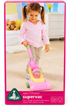 Supervac 2-in-1 Toy Vacuum Cleaner for Kids 3–8 Years – Pink