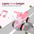R For Rabbit Speedster Glider Baby Ride-on Car Push Ride with Music & Lights Pink