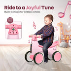R For Rabbit Speedster Glider Baby Ride-on Car Push Ride with Music & Lights Pink