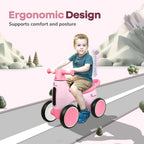 R For Rabbit Speedster Glider Baby Ride-on Car Push Ride with Music & Lights Pink
