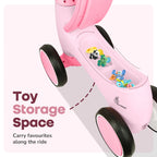R For Rabbit Speedster Glider Baby Ride-on Car Push Ride with Music & Lights Pink