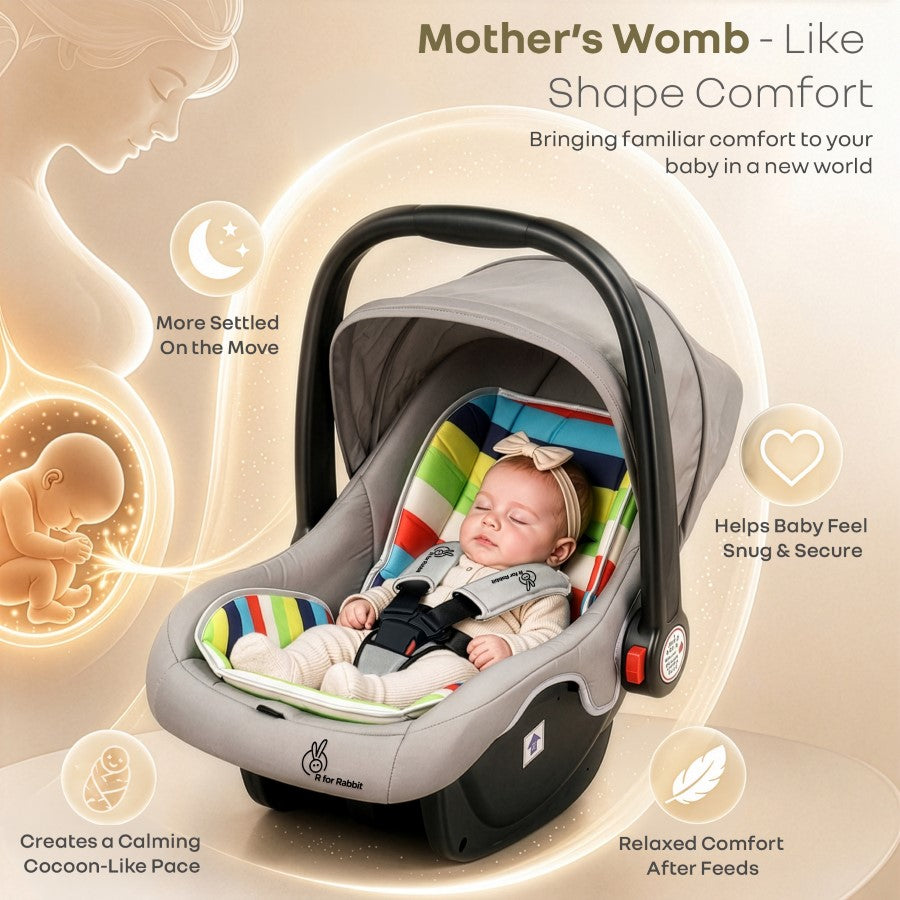 R for Rabbit Picaboo 4 In 1 Carry Cot Rainbow Cum Car Seat