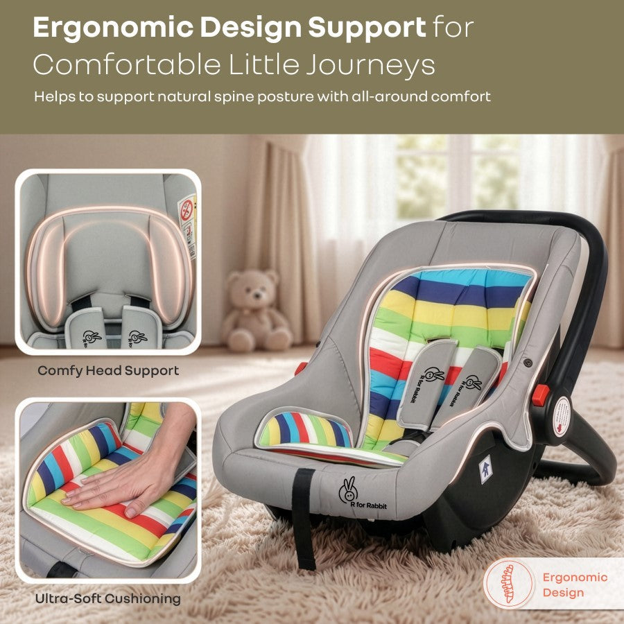 R for Rabbit Picaboo 4 In 1 Carry Cot Rainbow Cum Car Seat