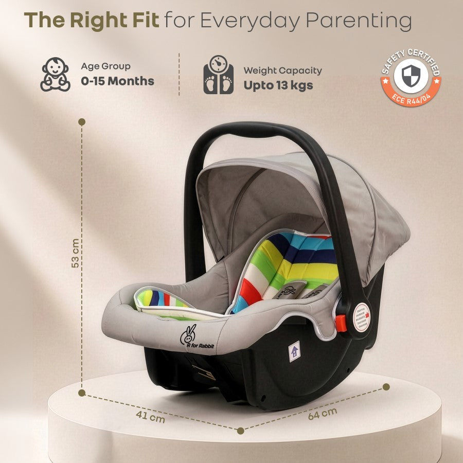 R for Rabbit Picaboo 4 In 1 Carry Cot Rainbow Cum Car Seat