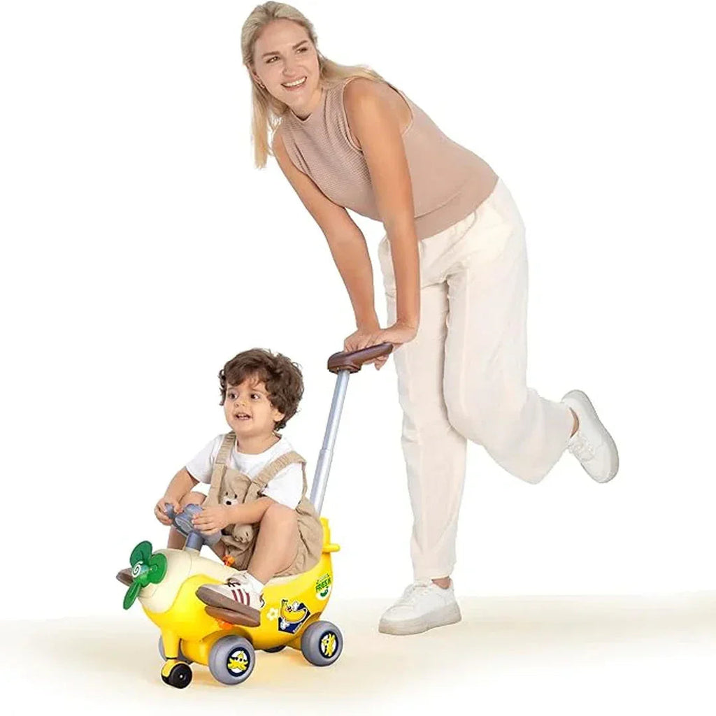 Hola 4-in-1 Ride-On & Push Around Banana Plane Interactive Toddler Ride-On Toy  12–36 Months