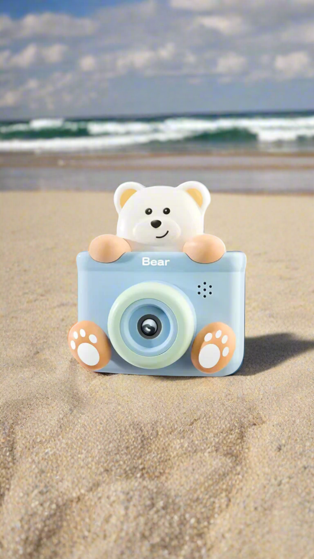 Rainbow Toys Bear-Design Electronic Camera with Tripod for Kids (Random Colour)