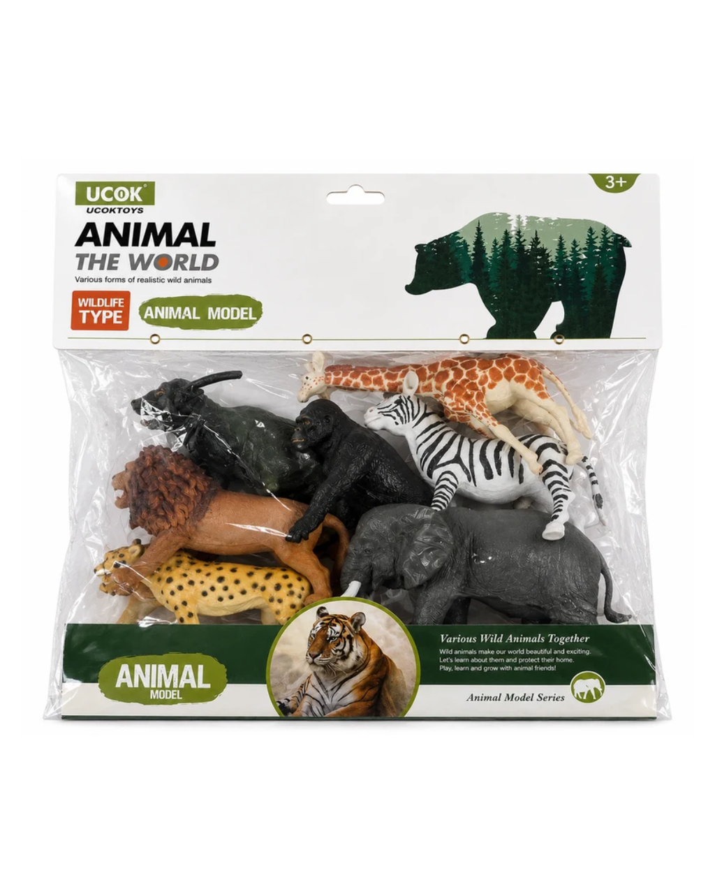 UCOK Animal The World Wildlife Toy Set – Wild Animal Figures