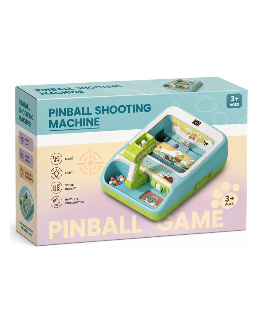 inball Shooting Machine for Kids – Interactive Pinball Game with Score Display, Music & Lights, 3+ Years