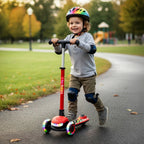 R For Rabbit Road Runner Jazz LED Music Scooter Adjustable Kids Scooter Red Black