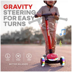 R For Rabbit Road Runner Jazz LED Music Scooter Adjustable Kids Scooter Red Black