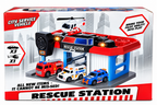 Product Title City Service Rescue Station Playset with Walkie-Talkie, Helicopter & 3 Cars | Lights & Sounds | 3+ Years