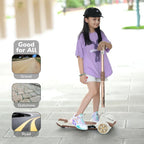 R for Rabbit Road Runner Blaze Scooter For Kids With PU LED Wheels Cream Gold