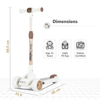 R for Rabbit Road Runner Blaze Scooter For Kids With PU LED Wheels Cream Gold