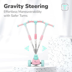 R For Rabbit Road Runner Ryder Scooter For Kids With PU LED Wheels Pink Blue