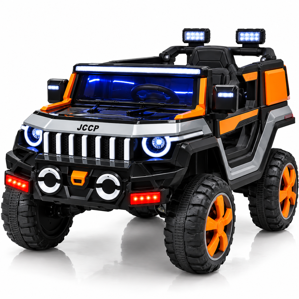 JCCP 4x4 Kids Electric Ride-On Jeep | 12V Battery Operated Off-Road Car with LED Lights