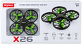 SYMA X26 Mini RC Quadcopter Drone with Protective Propeller Guards – 2.4GHz