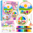 Kalakaram Scenic Embroidery Kit for Beginners – 10+ Years