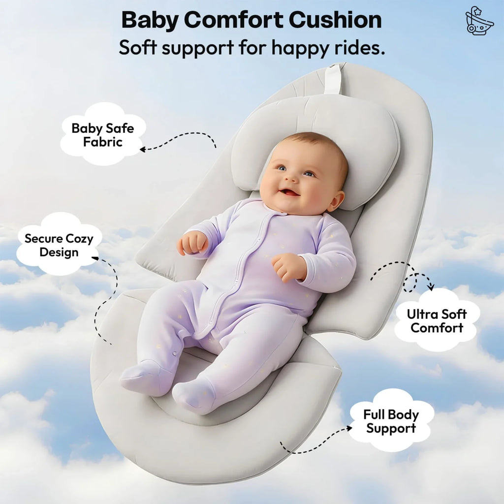 StarAndDaisy Smart Baby Rocker & Swing with Canopy for Babies 0–12 Months – White