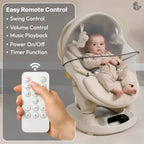 StarAndDaisy Smart Baby Rocker & Swing with Canopy for Babies 0–12 Months – White